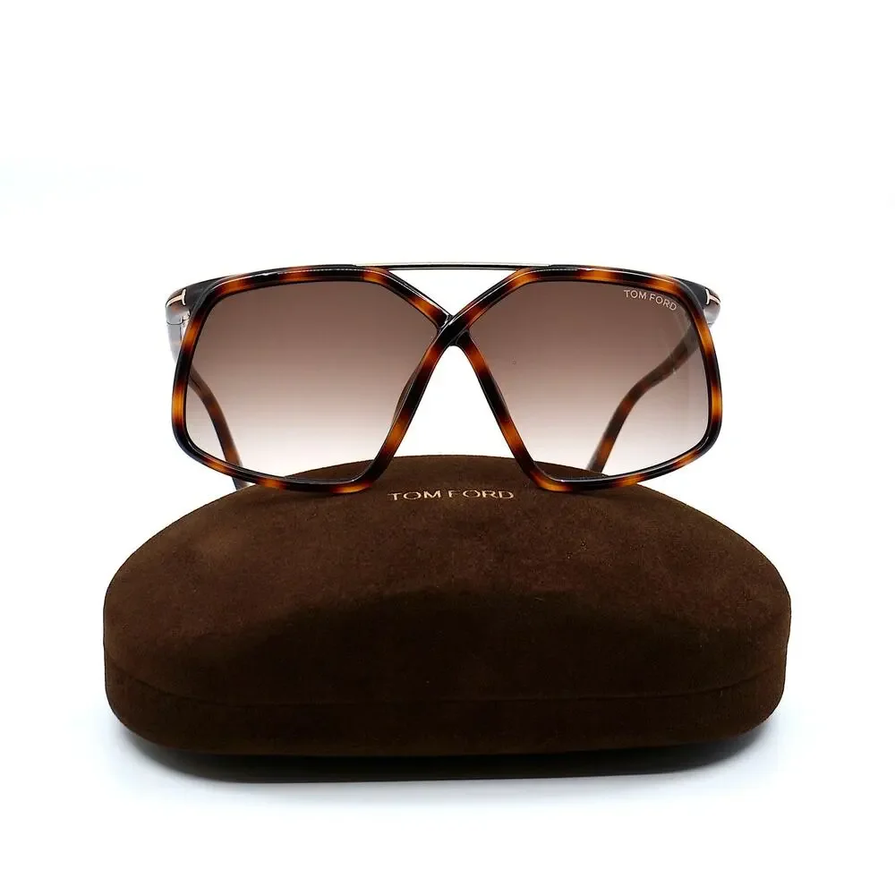 TOM FORD MERYL TF1038/S 52F HAVANA BROWN AUTHENTIC SUNGLASSES - Picture 7 of 15